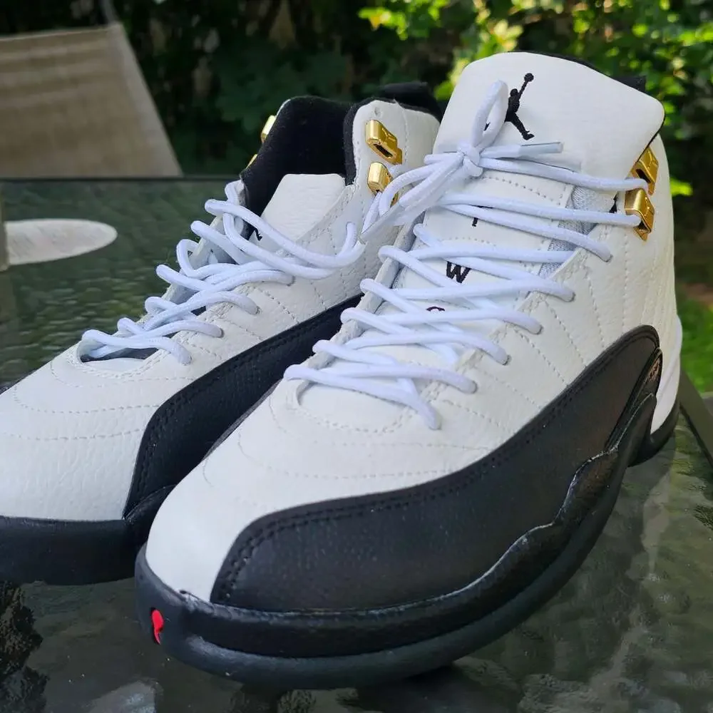 Nike Air Jordan 12 Retro Royalty Taxi White Black Gold 130690-101 Men's Size 7